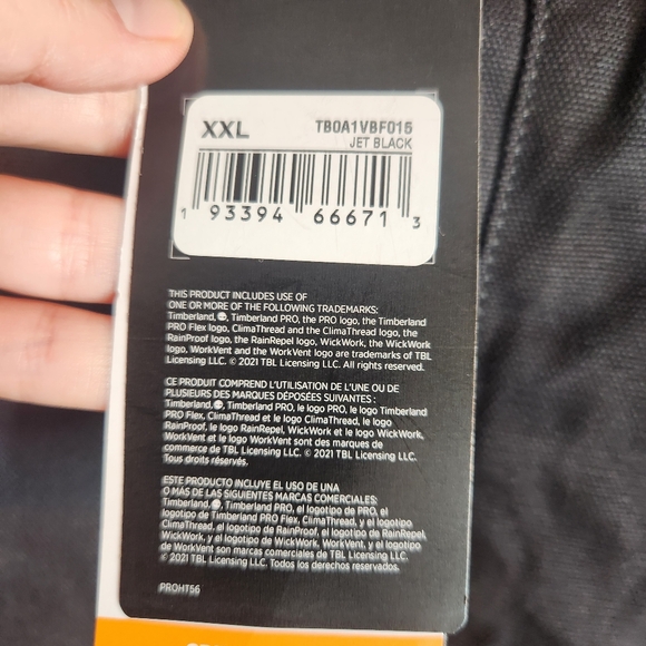 NWT Timberland Pro Original Fit Black Gritman Lined Canvas Vest, XXL - Picture 8 of 12